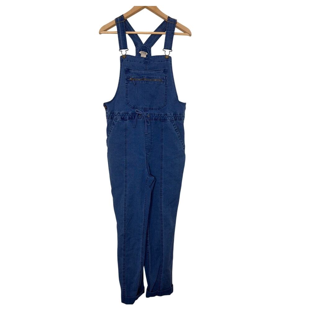Duluth Trading Co Women's Blue Daily Denim Overall Jumpsuit Drawstring Sz Small